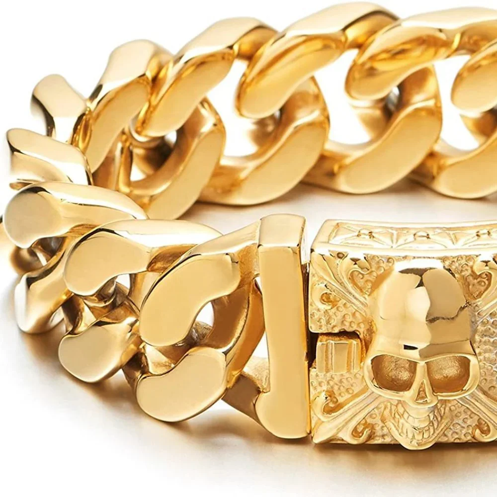 Gold Curb Chain Bracelet
